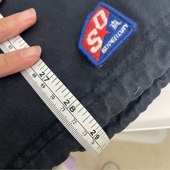 SUPERDRY Pacific Patch Parka Hooded Jacket‎ Black, full zip size US 8/ Medium - Picture 10 of 13
